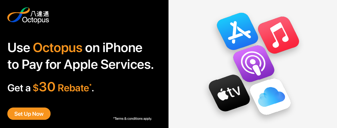 Add Octopus to Apple Account to get $30