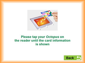 Step 2. Tap your Octopus on the reader