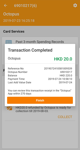 Report A Lost Smart Octopus In Samsung Pay And Apply For Refund Of Deposit And Remaining Value Octopus Hong Kong
