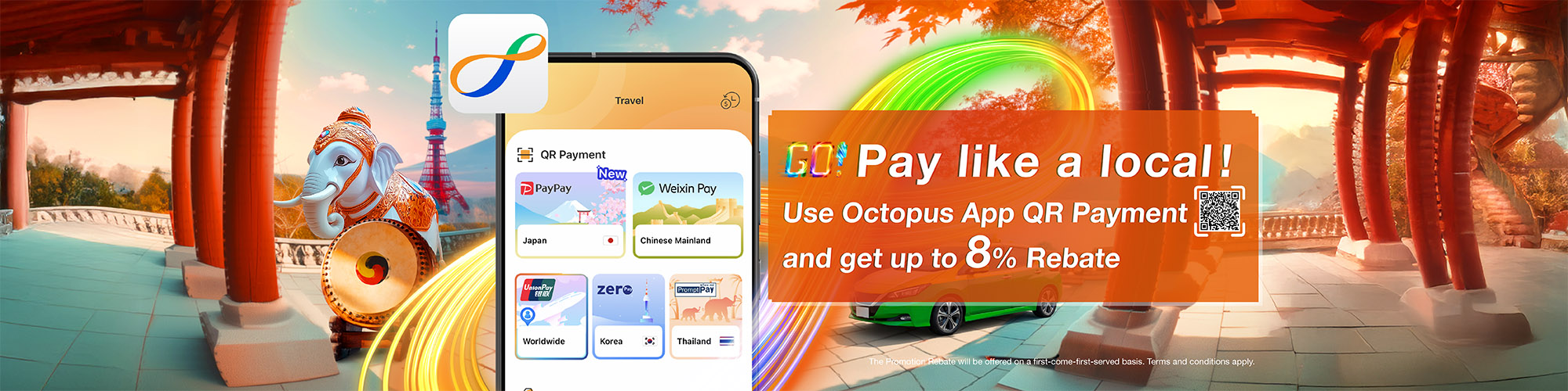 Use Octopus App QR Payment and get up to 8% rebate