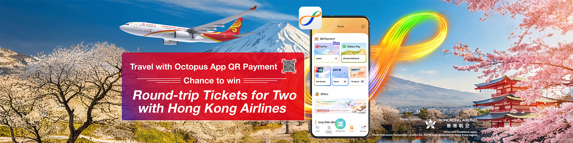 Enter the lucky draw for a chance to win round-trip tickets for two with Hong Kong Airlines